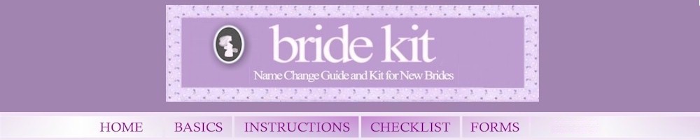 Free Bride Name Change Kit
